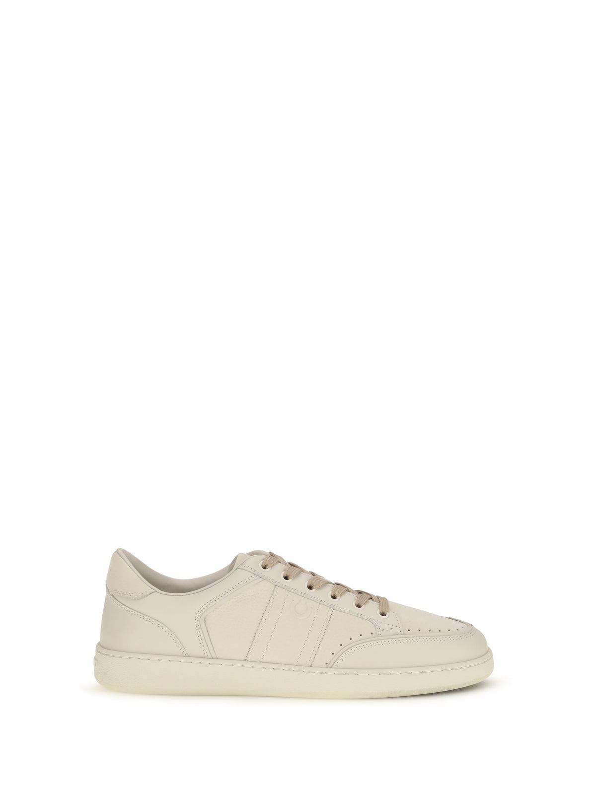 Ferragamo Men Leather Sneakers With Logo FERRAGAMO