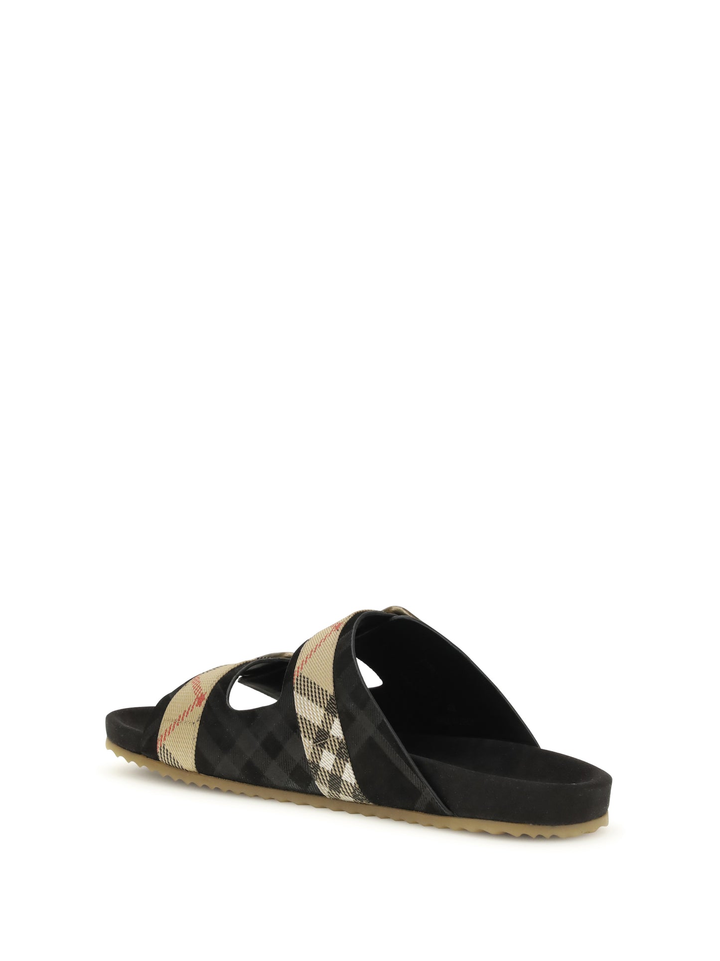 Burberry Men Check Suede Urchin Sandals BURBERRY