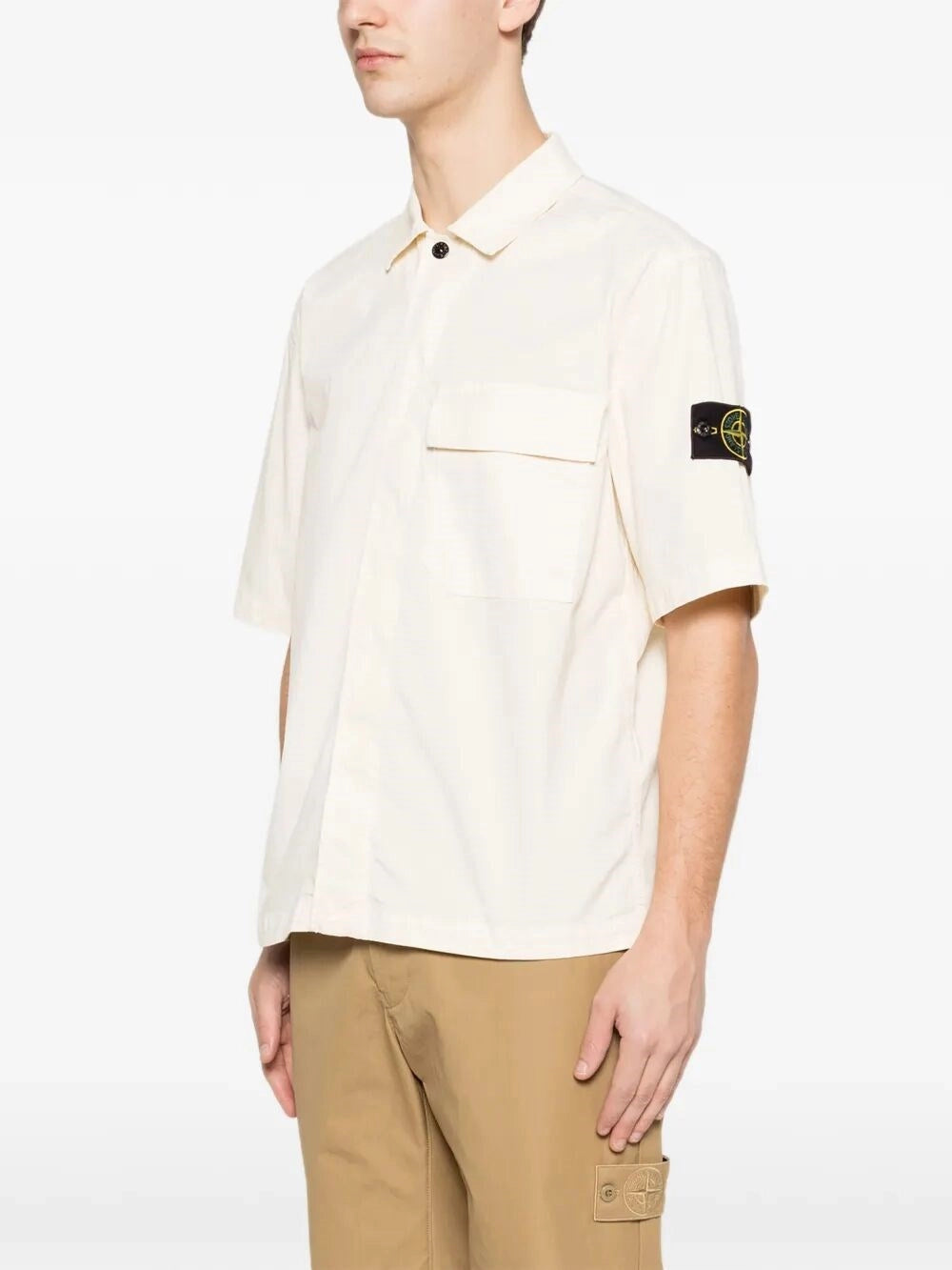 Stone Island Men Garment Dyed Shirt STONE ISLAND