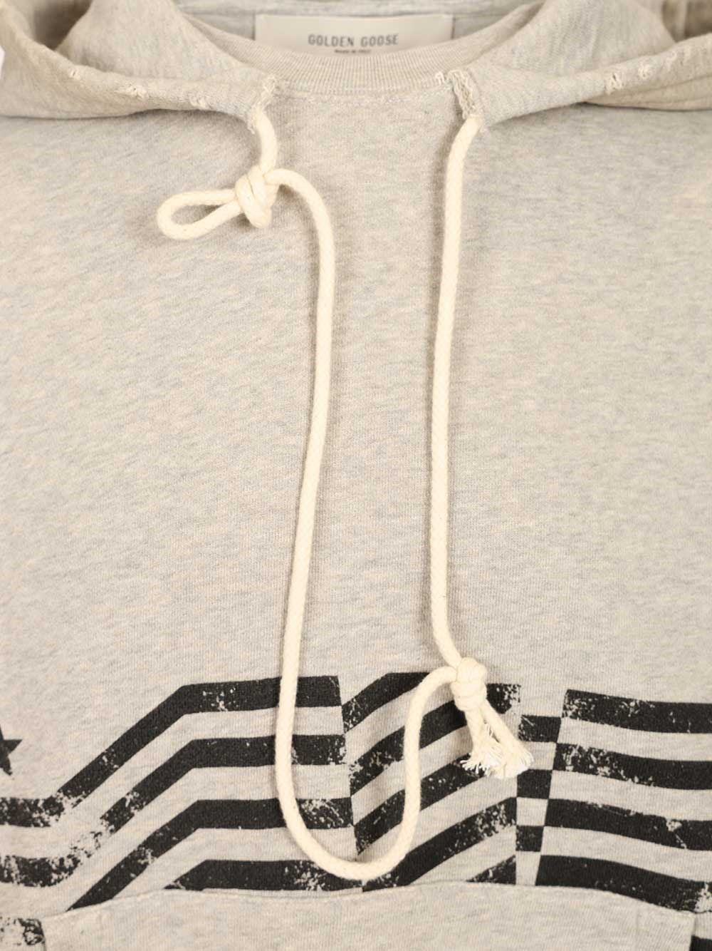 Golden Goose Men Flag Print Hoodie GOLDEN GOOSE