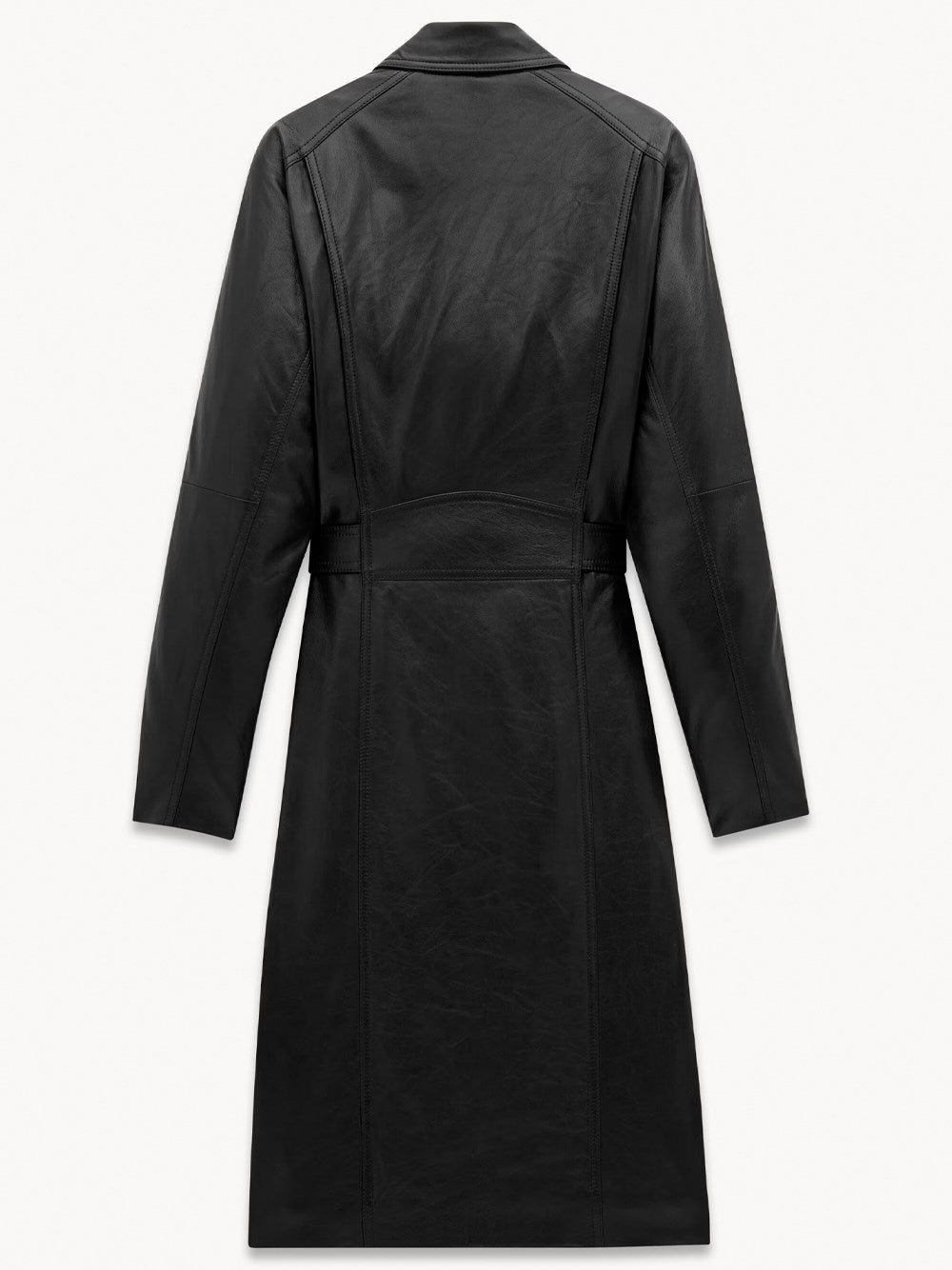 Saint Laurent Women Leather Coat SAINT LAURENT