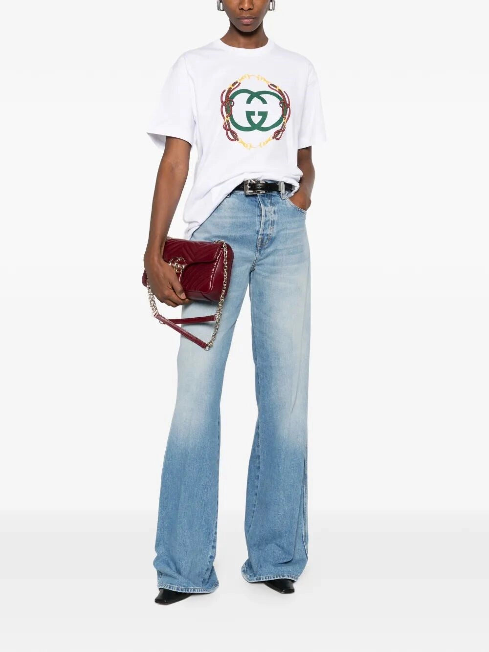Gucci Women Mid Rise Flare Pants GUCCI