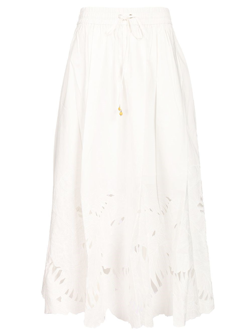 Zimmermann Women Mahon Embroidered Midi Skirt ZIMMERMANN