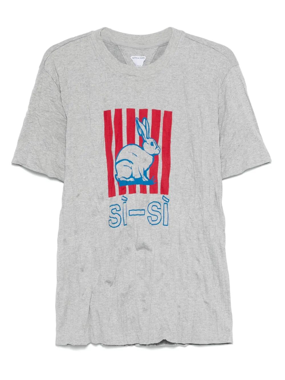 Bottega Veneta Men Graphic Rabbit-Print Crushed Cotton Jersey T-Shirt BOTTEGA VENETA