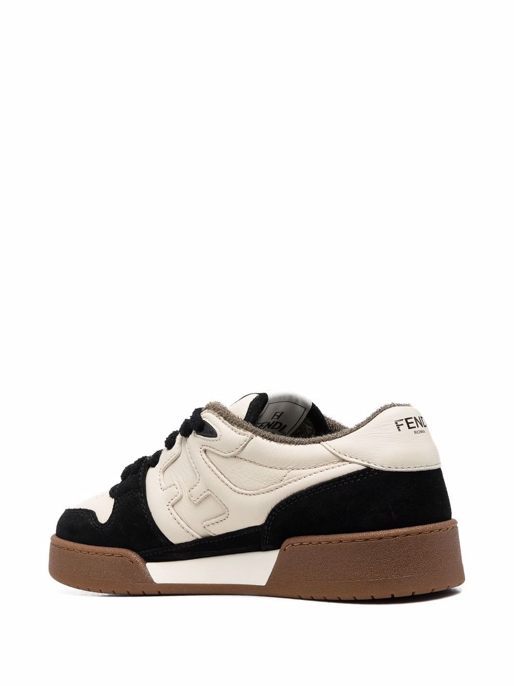 Fendi Men Fendi Match Suede And Leather Sneakers