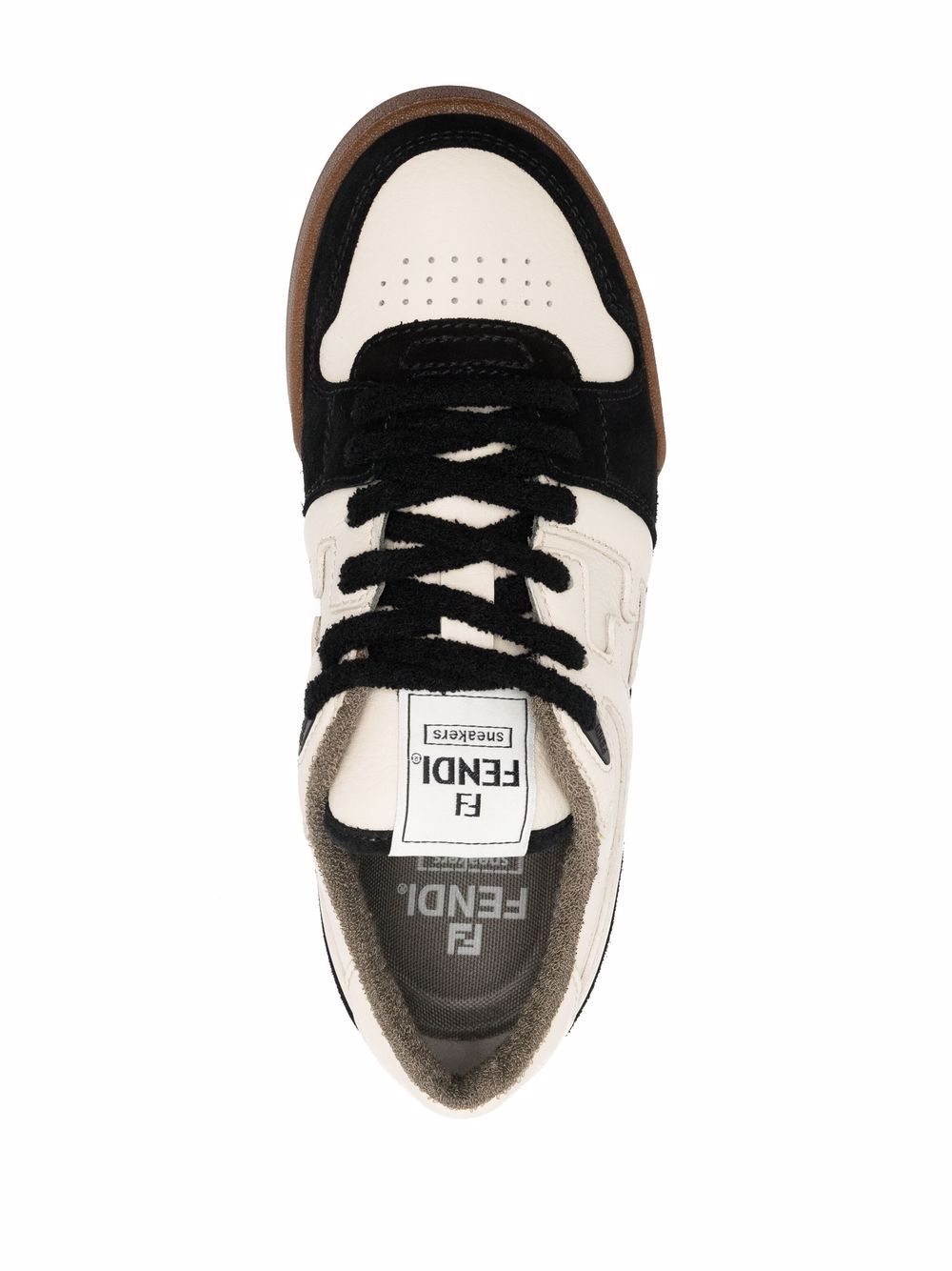 Fendi Men Fendi Match Suede And Leather Sneakers
