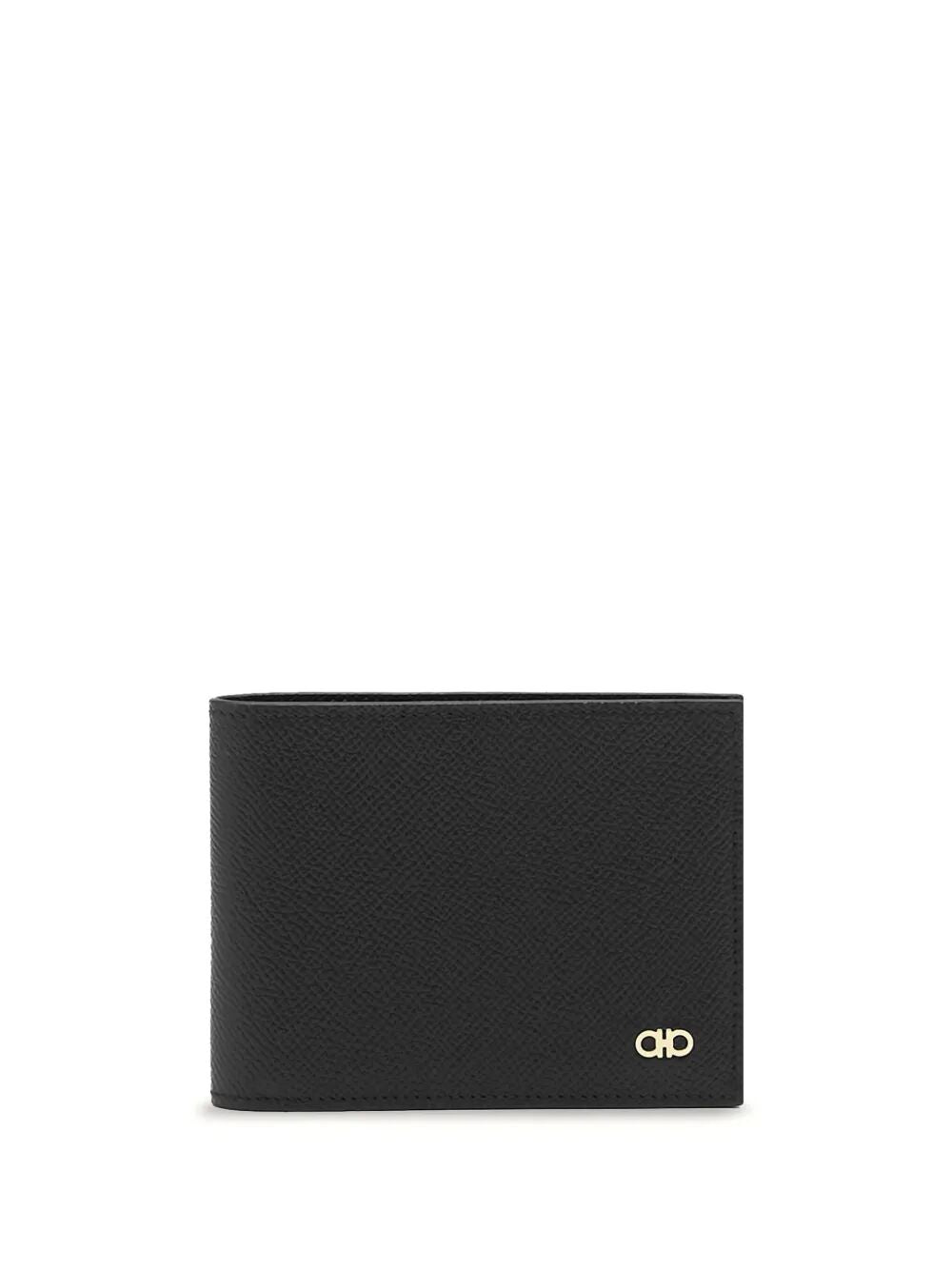 Ferragamo Men Micro Gancio Grained Leather Bi-Fold Wallet FERRAGAMO