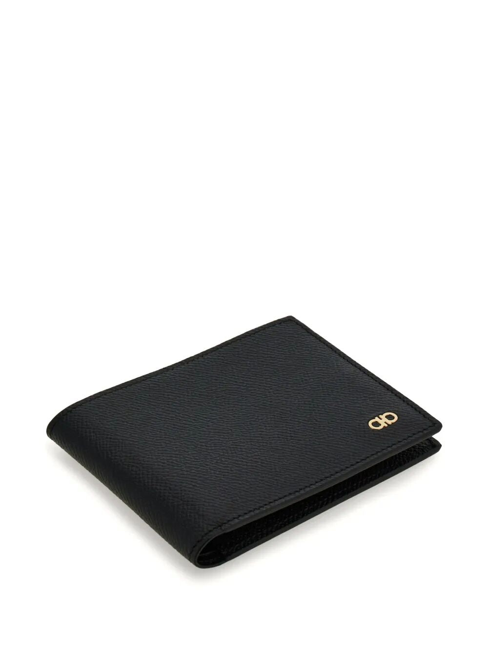 Ferragamo Men Micro Gancio Grained Leather Bi-Fold Wallet FERRAGAMO