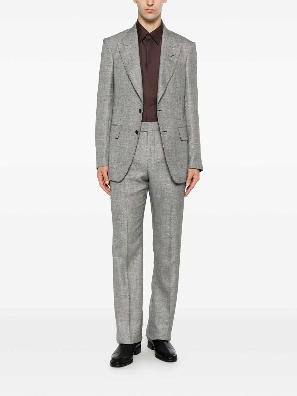 Tom Ford Men Herringbone-Pattern Wool Blend Blazer TOM FORD