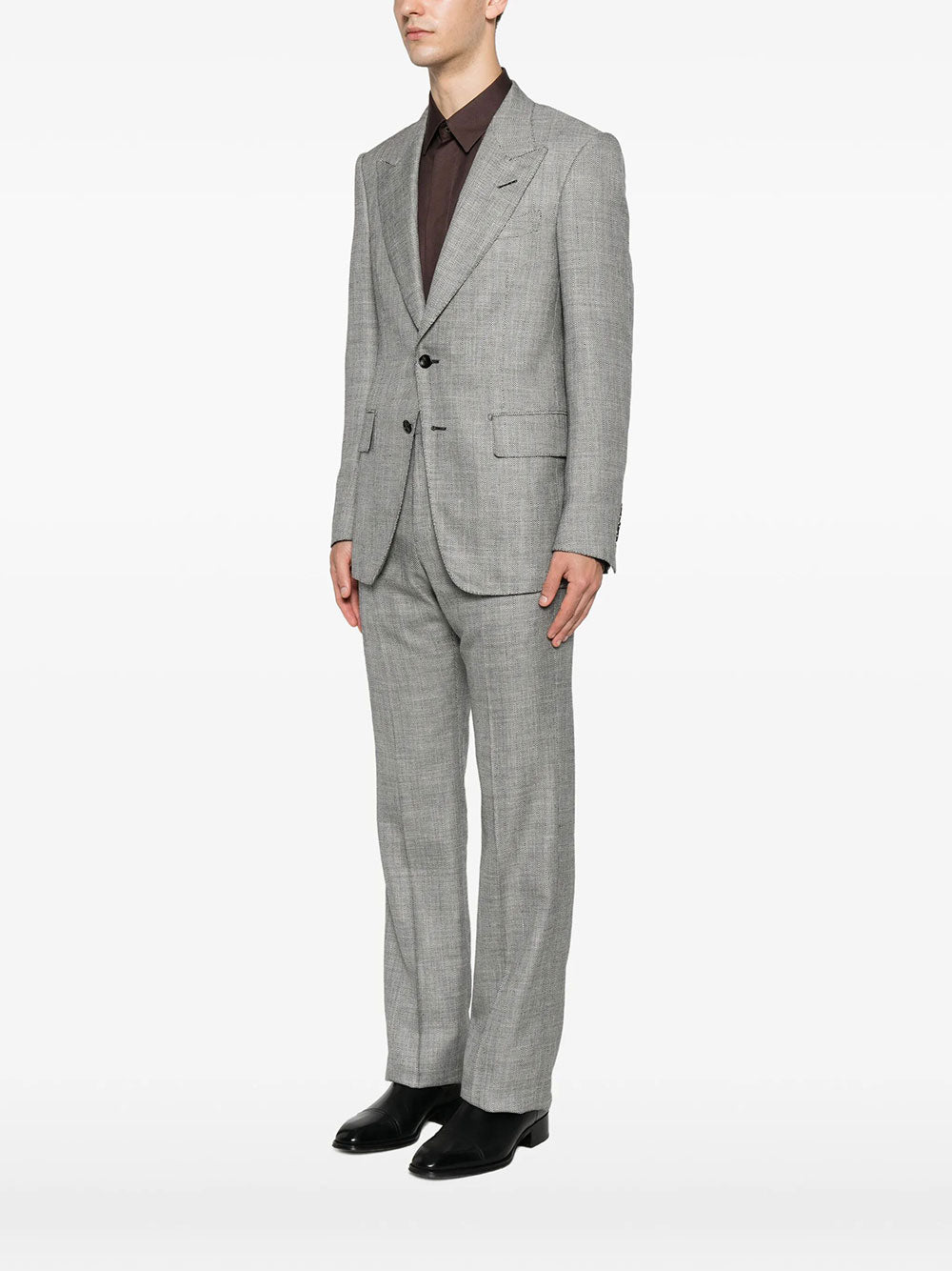 Tom Ford Men Herringbone-Pattern Wool Blend Blazer TOM FORD