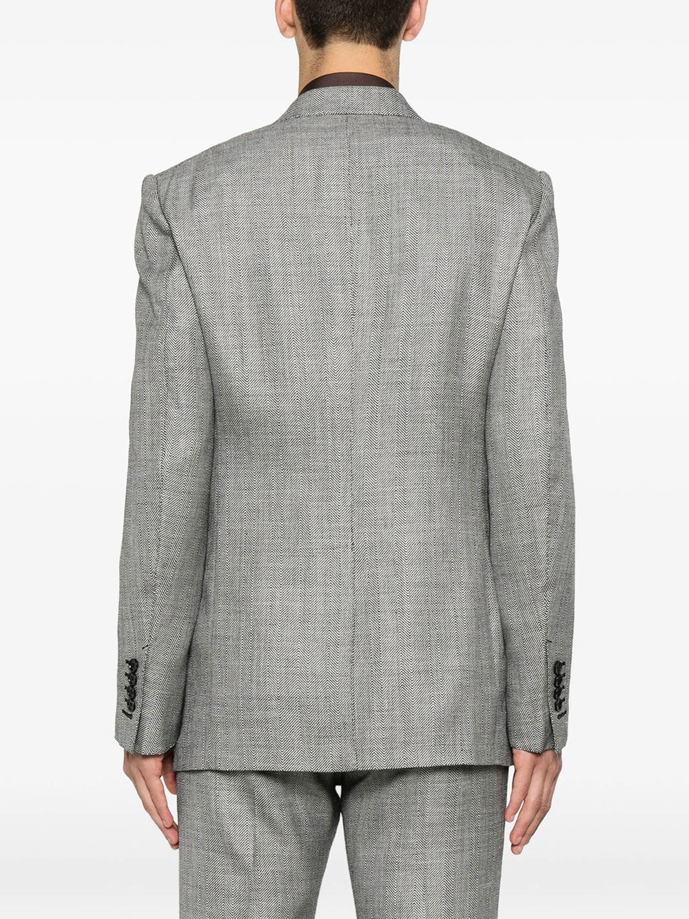 Tom Ford Men Herringbone-Pattern Wool Blend Blazer TOM FORD