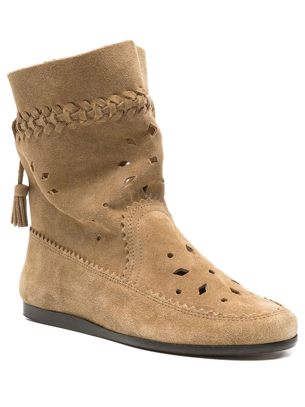 Isabel Marant Women Woosta Suede Low Boots With Perforated-Detail ISABEL MARANT