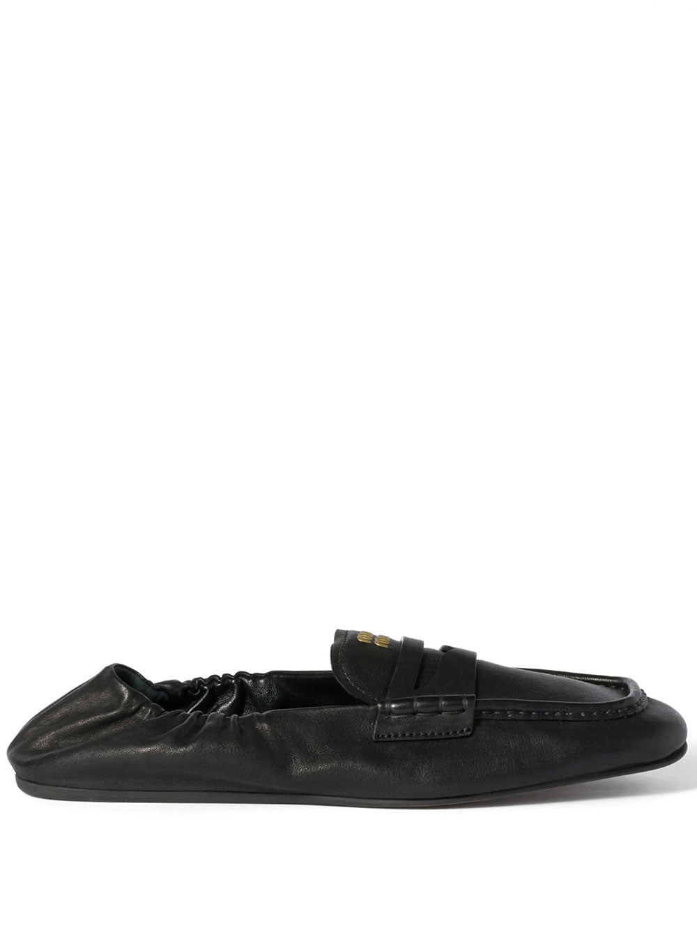 Miu Miu Women Ruches Nappa Leather Loafers MIU MIU