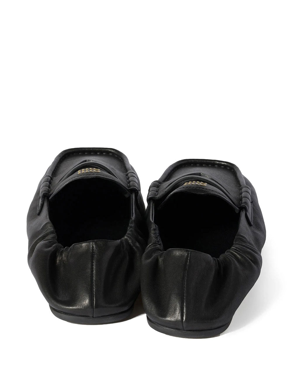 Miu Miu Women Ruches Nappa Leather Loafers MIU MIU