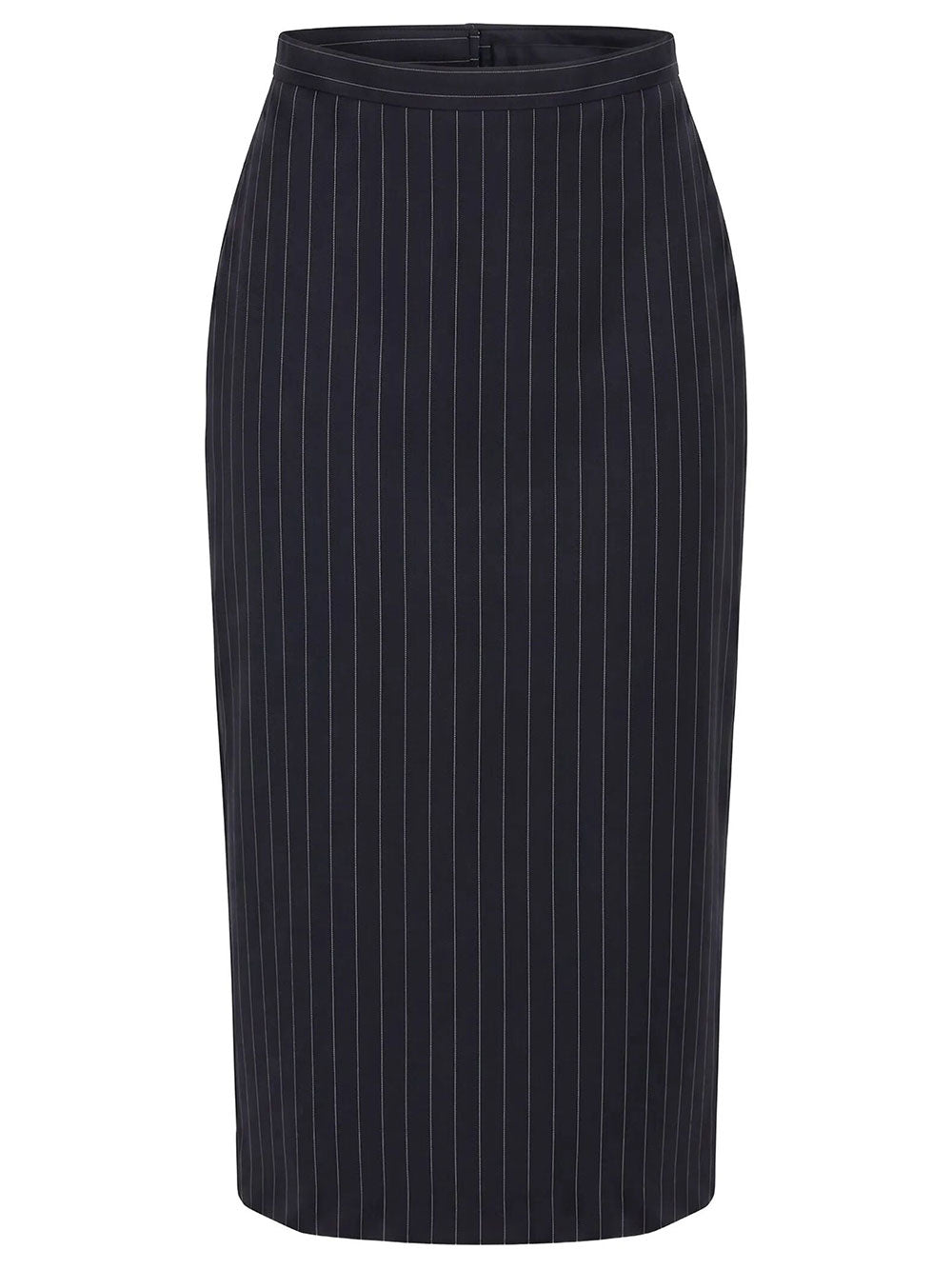 Givenchy Women Midi Striped Wool Skirt GIVENCHY