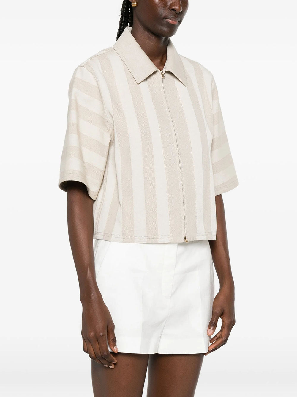 Fendi Women Pequin Drill Cropped Jacket FENDI