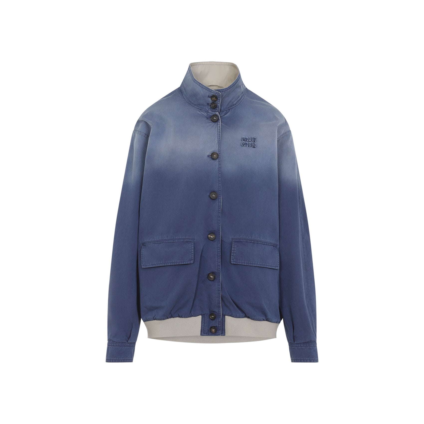 Miu Miu Old Washed Twill Blouson Women MIU MIU