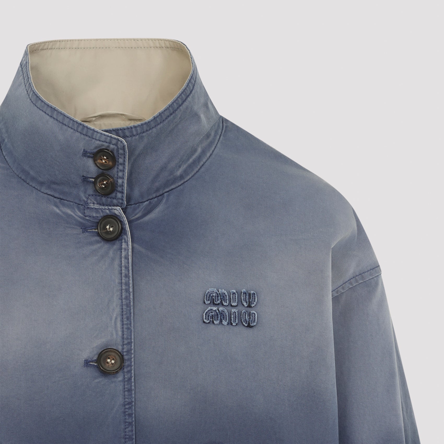 Miu Miu Old Washed Twill Blouson Women MIU MIU