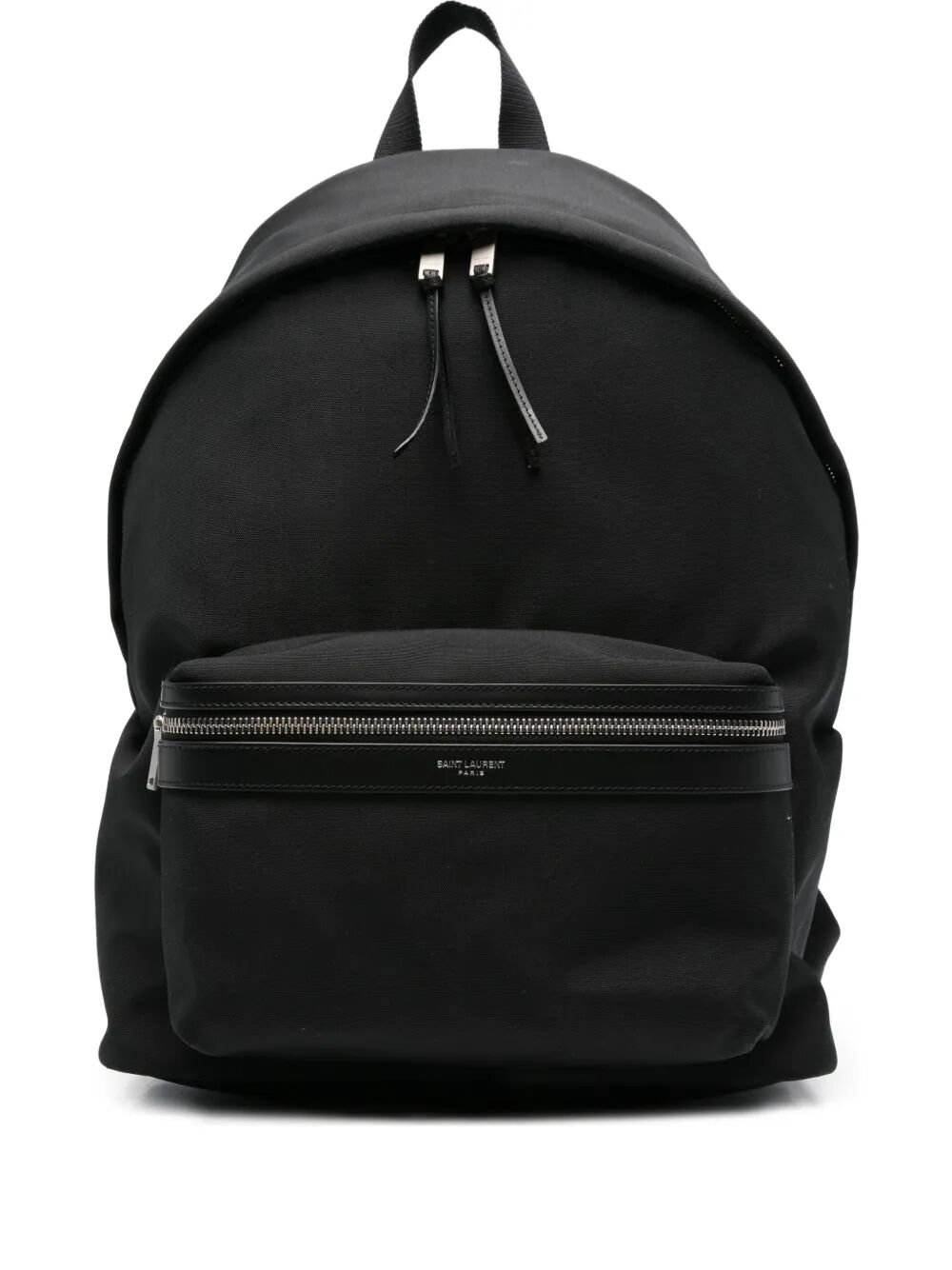 Saint Laurent Men Zaino City In Pelle Nera Matt SAINT LAURENT