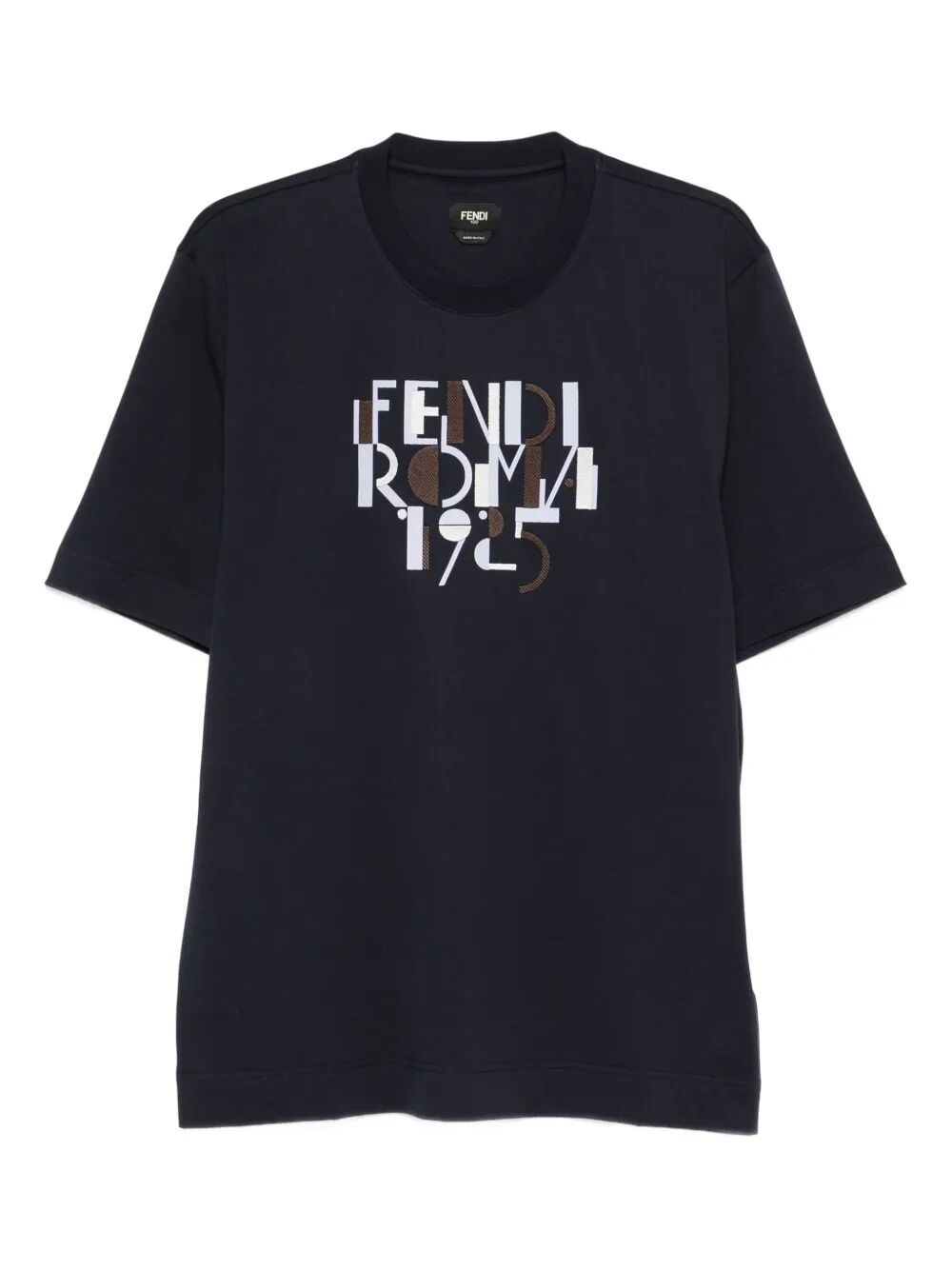 Fendi Men Fendi Roma 1925 Print Cotton T-Shirt FENDI