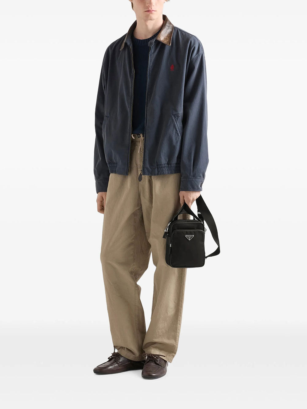 Prada Men Borsa A Tracolla In Re-Nylon E Saffiano PRADA