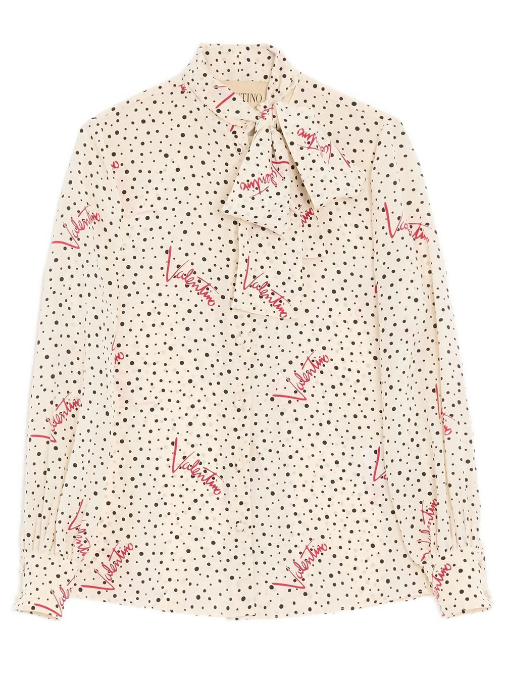 Valentino Garavani Women Camicia In Crepe De Chine Bollicine Plusdepois VALENTINO GARAVANI