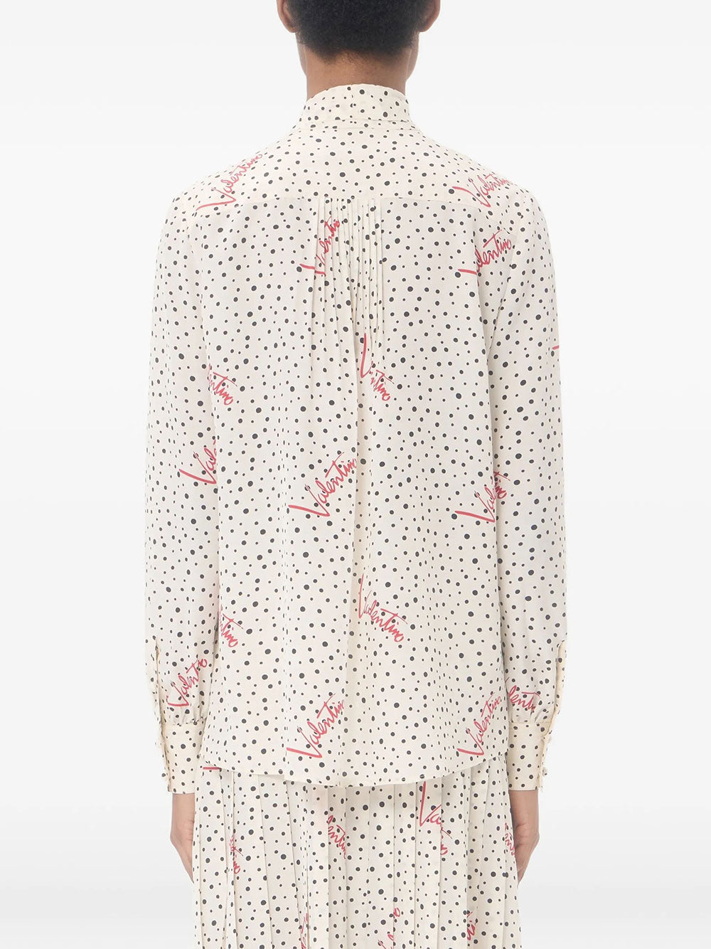 Valentino Garavani Women Camicia In Crepe De Chine Bollicine Plusdepois VALENTINO GARAVANI