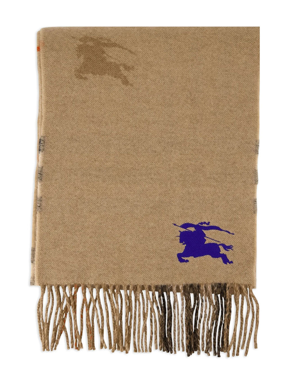 Burberry Women Sciarpa Reversibile In Cashmere Check Con Cavaliere BURBERRY