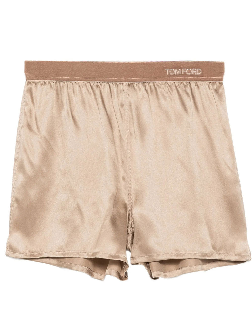 Tom Ford Women Logo-Waistband Silk Shorts TOM FORD
