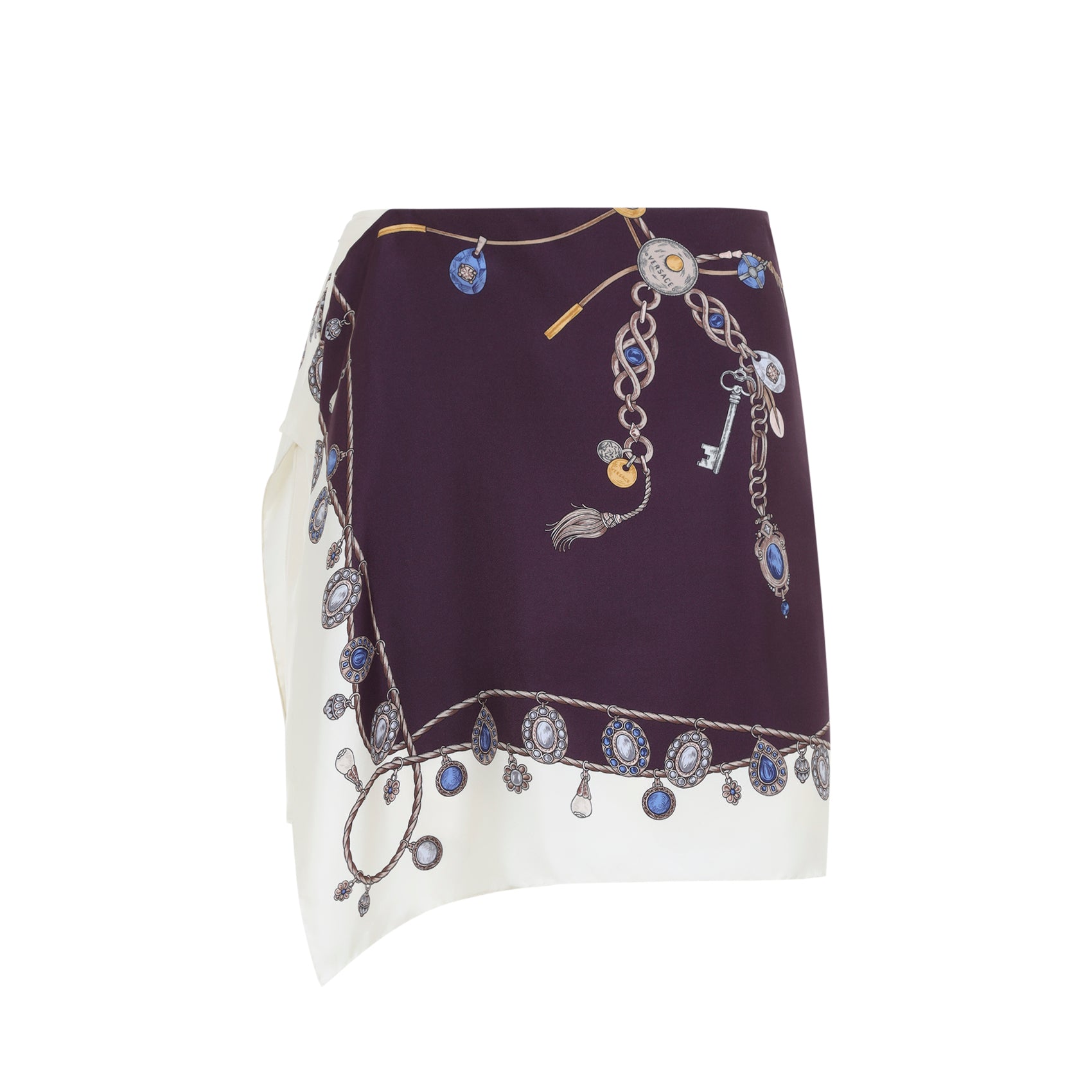 Versace Silk Stolen Jewels Skirt Women VERSACE