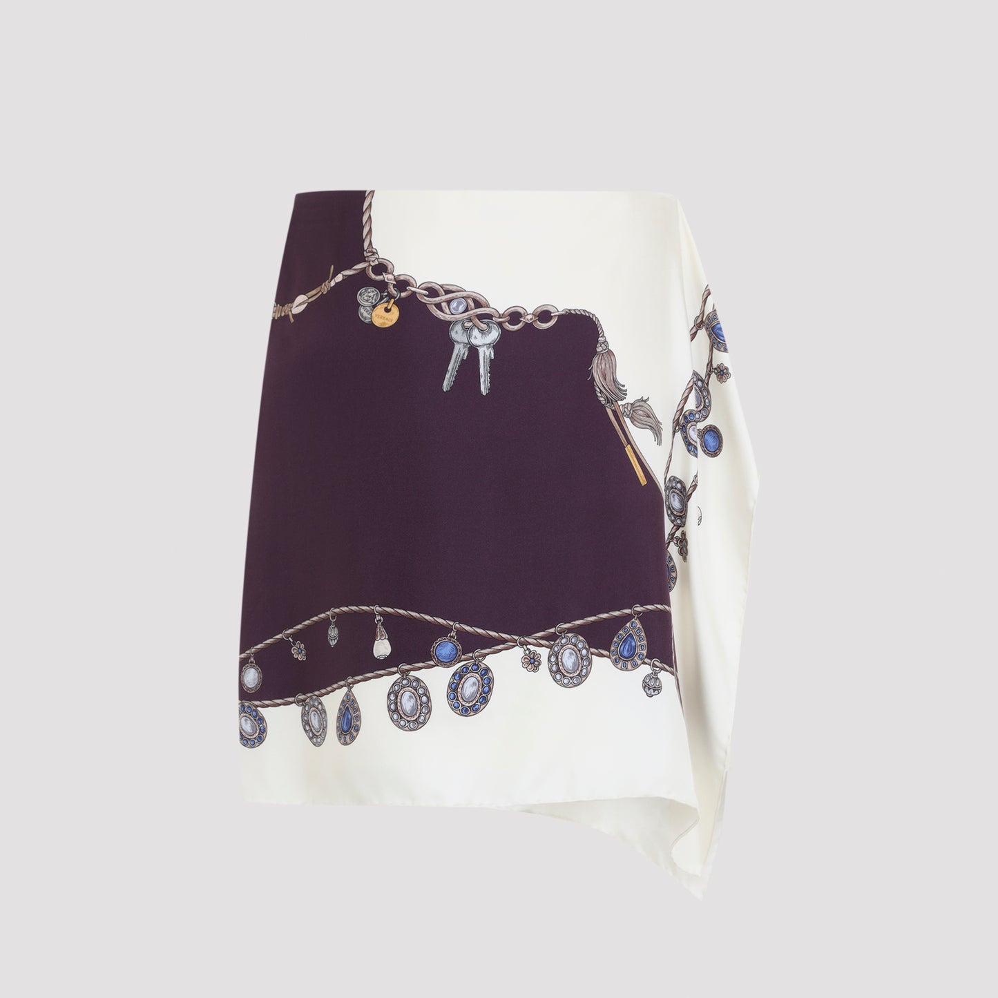 Versace Silk Stolen Jewels Skirt Women VERSACE