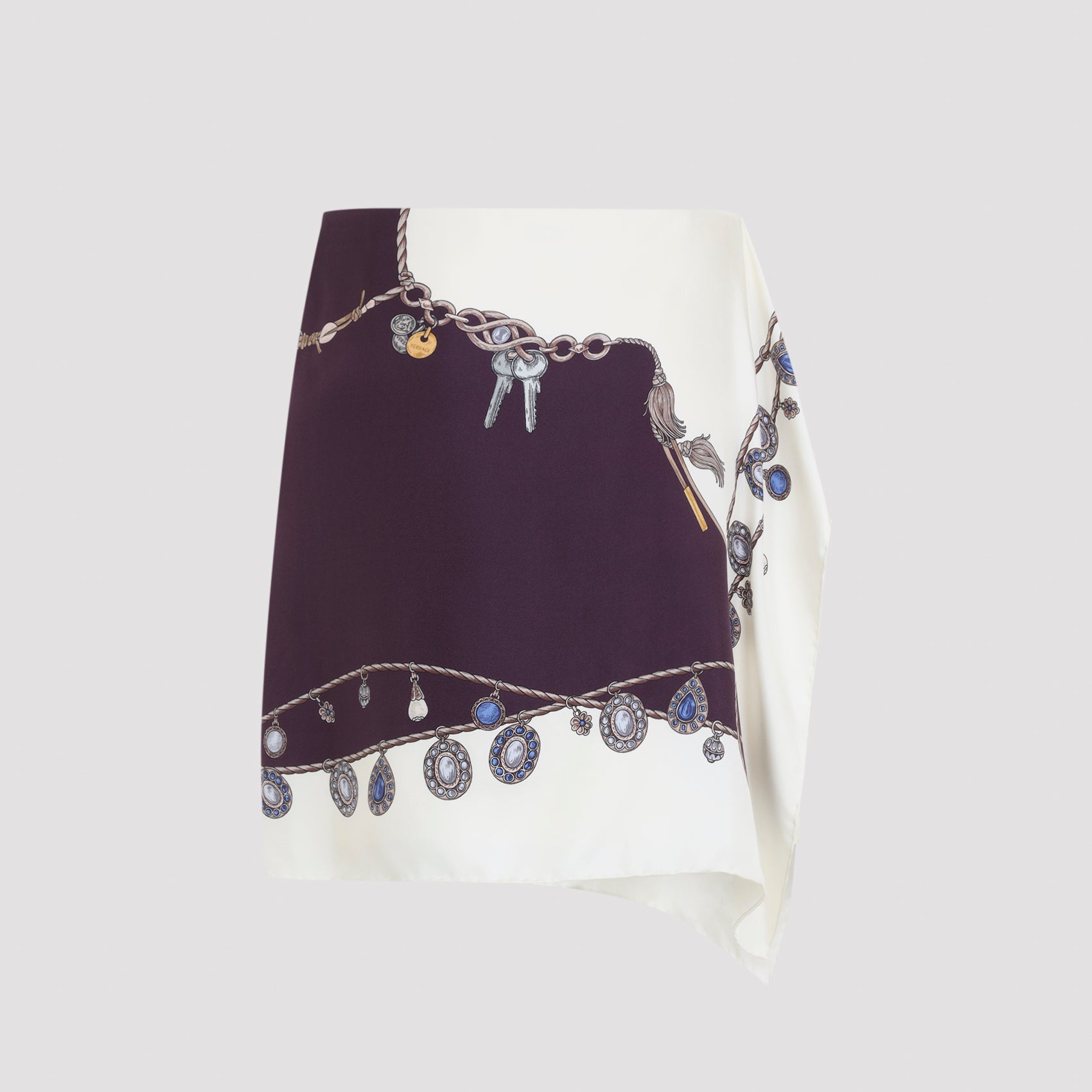 Versace Silk Stolen Jewels Skirt Women VERSACE