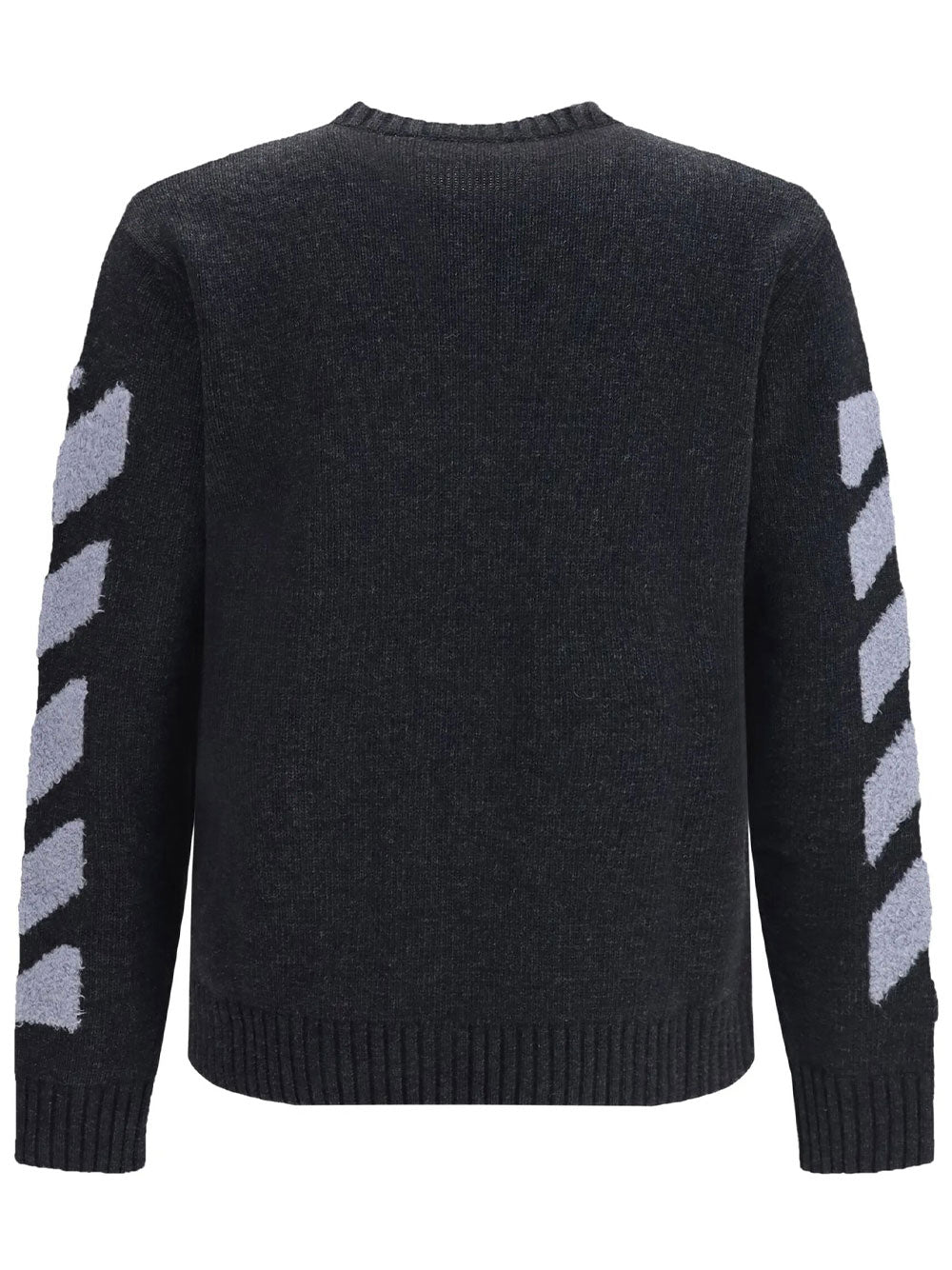 Off-White Men Diag Fuzzy Knit Crewneck OFF-WHITE