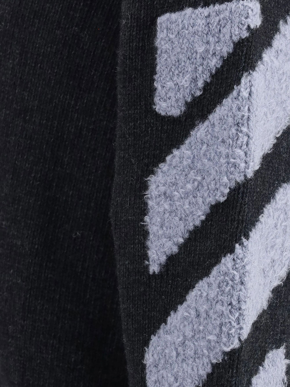 Off-White Men Diag Fuzzy Knit Crewneck OFF-WHITE