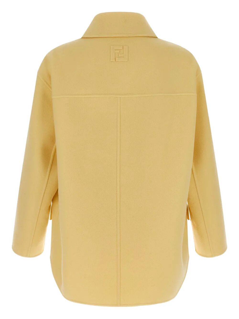Fendi Men Wool Double-Breasted Pea Coat FENDI