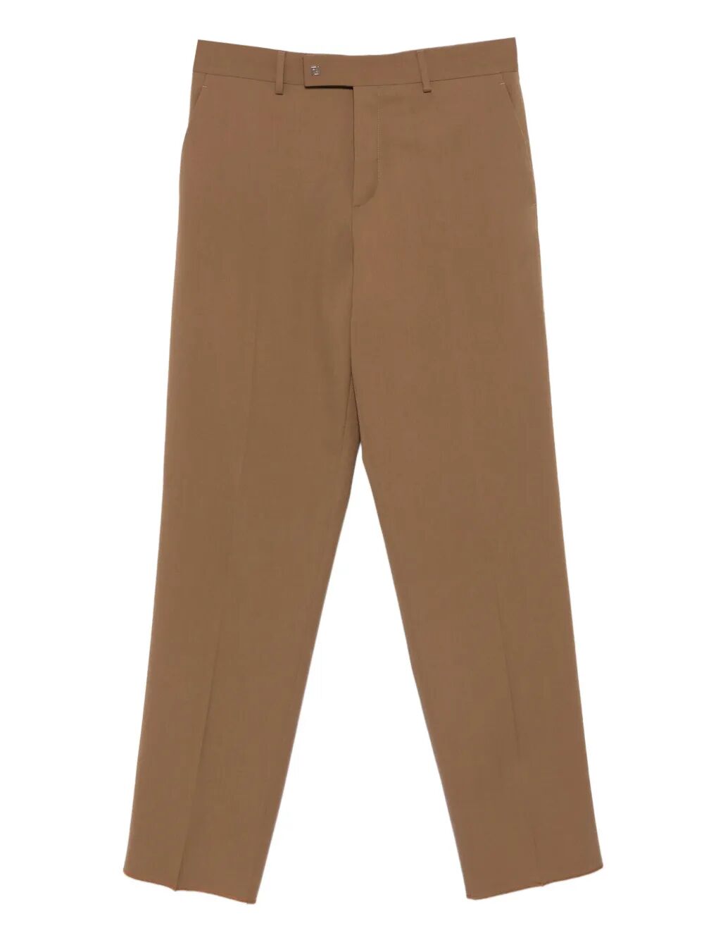Fendi Men Rust Wool Cigarette Trousers FENDI