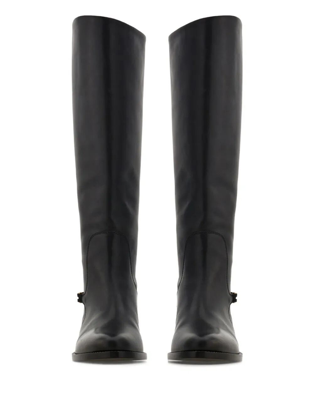 Ferragamo Women F Buckle Therma Knee Riding Boots FERRAGAMO
