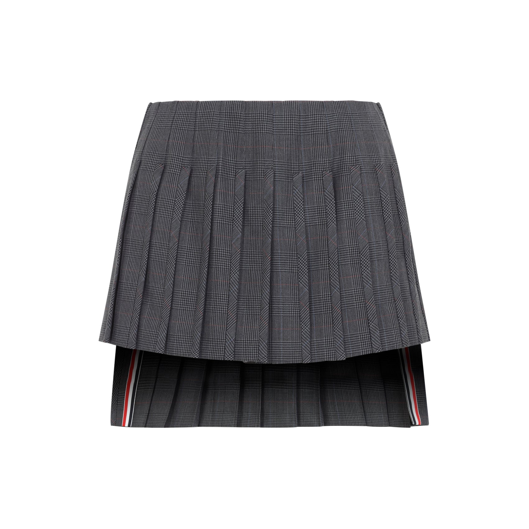 Thom Browne Low Rise Mini Narrow Pleated Skirt Women THOM BROWNE