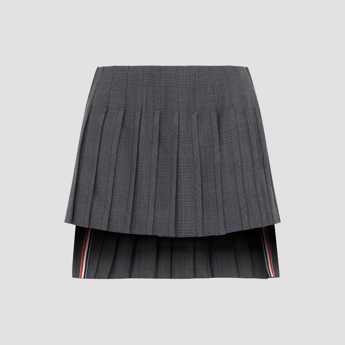 Thom Browne Low Rise Mini Narrow Pleated Skirt Women THOM BROWNE