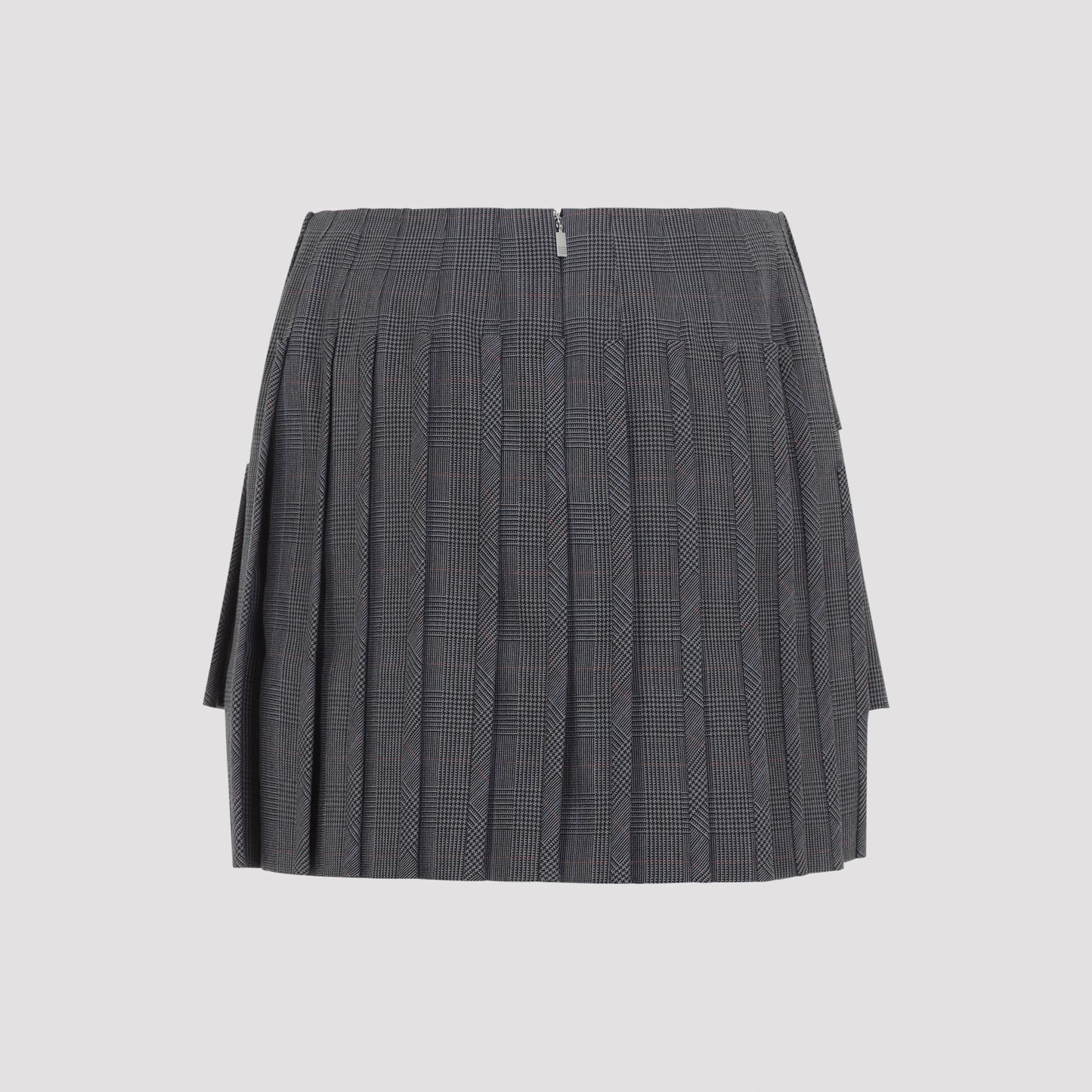 Thom Browne Low Rise Mini Narrow Pleated Skirt Women THOM BROWNE