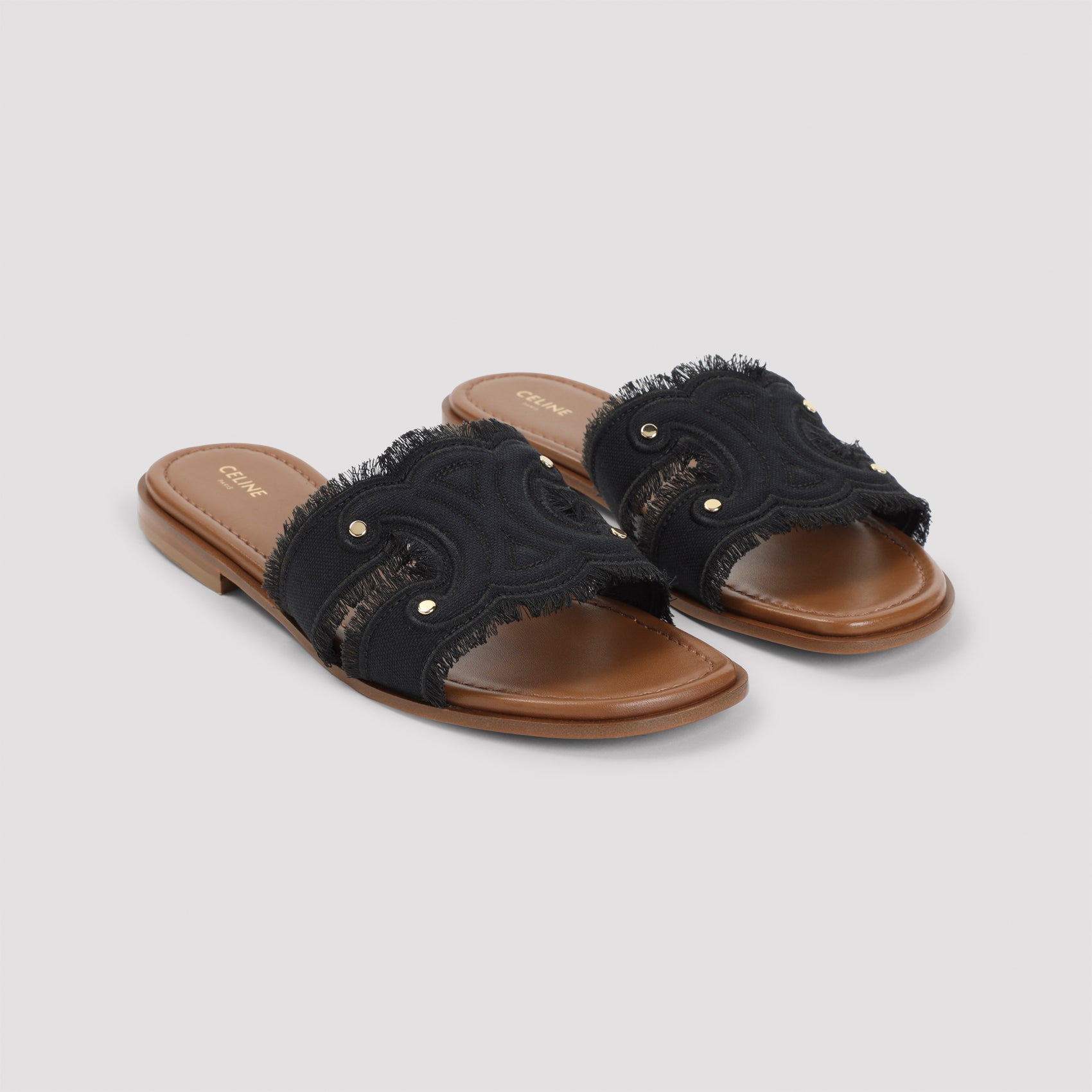 Celine Fringed Triomphe Mule Women CELINE