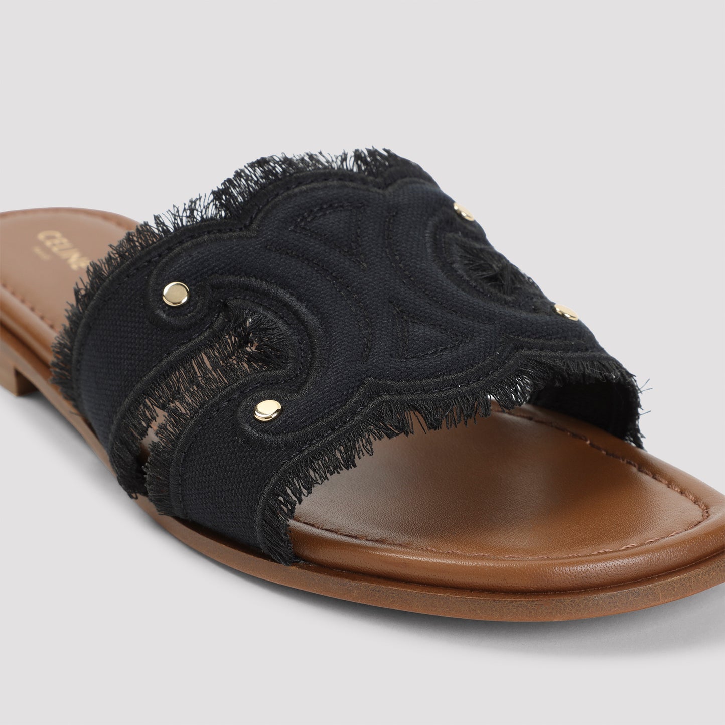 Celine Fringed Triomphe Mule Women CELINE