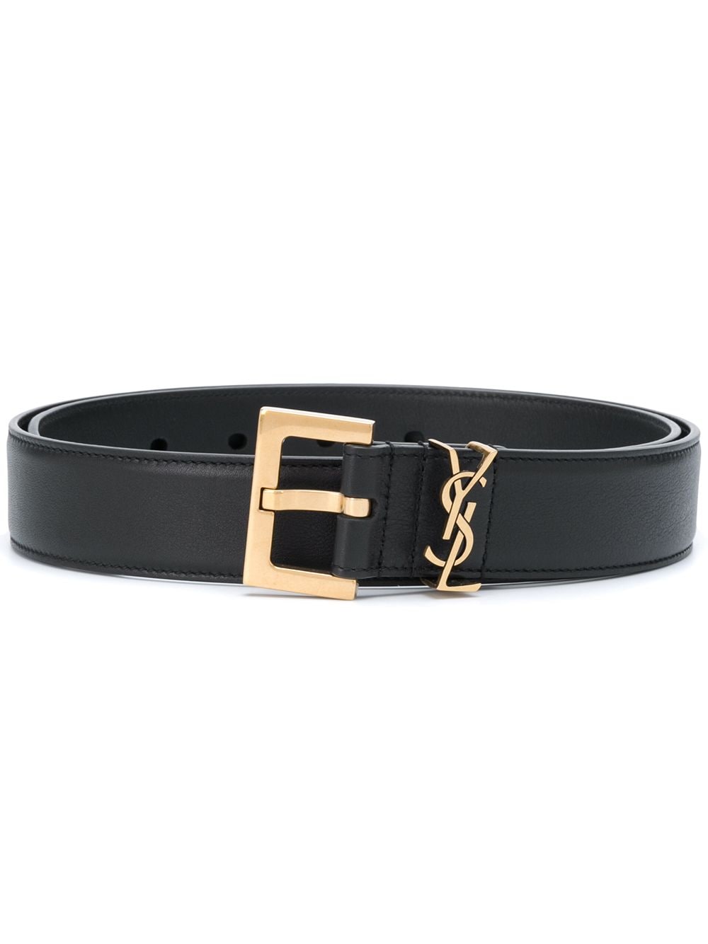 Saint Laurent Women Cassandre Belt With Square Buckle In Smooth Leather SAINT LAURENT