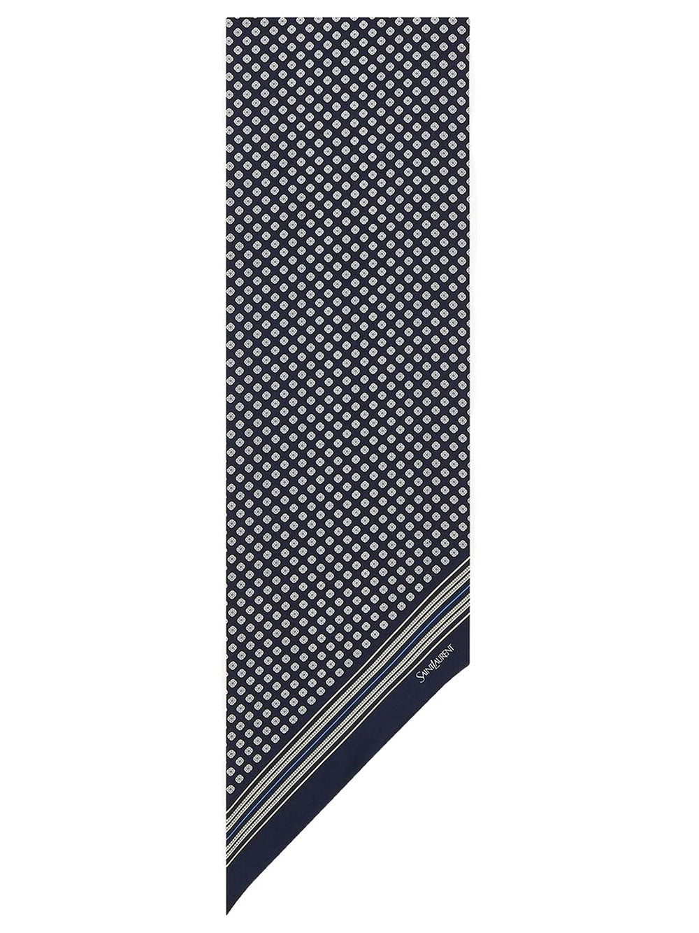 Saint Laurent Men Sciarpa Lavallière In Twill Di Seta SAINT LAURENT