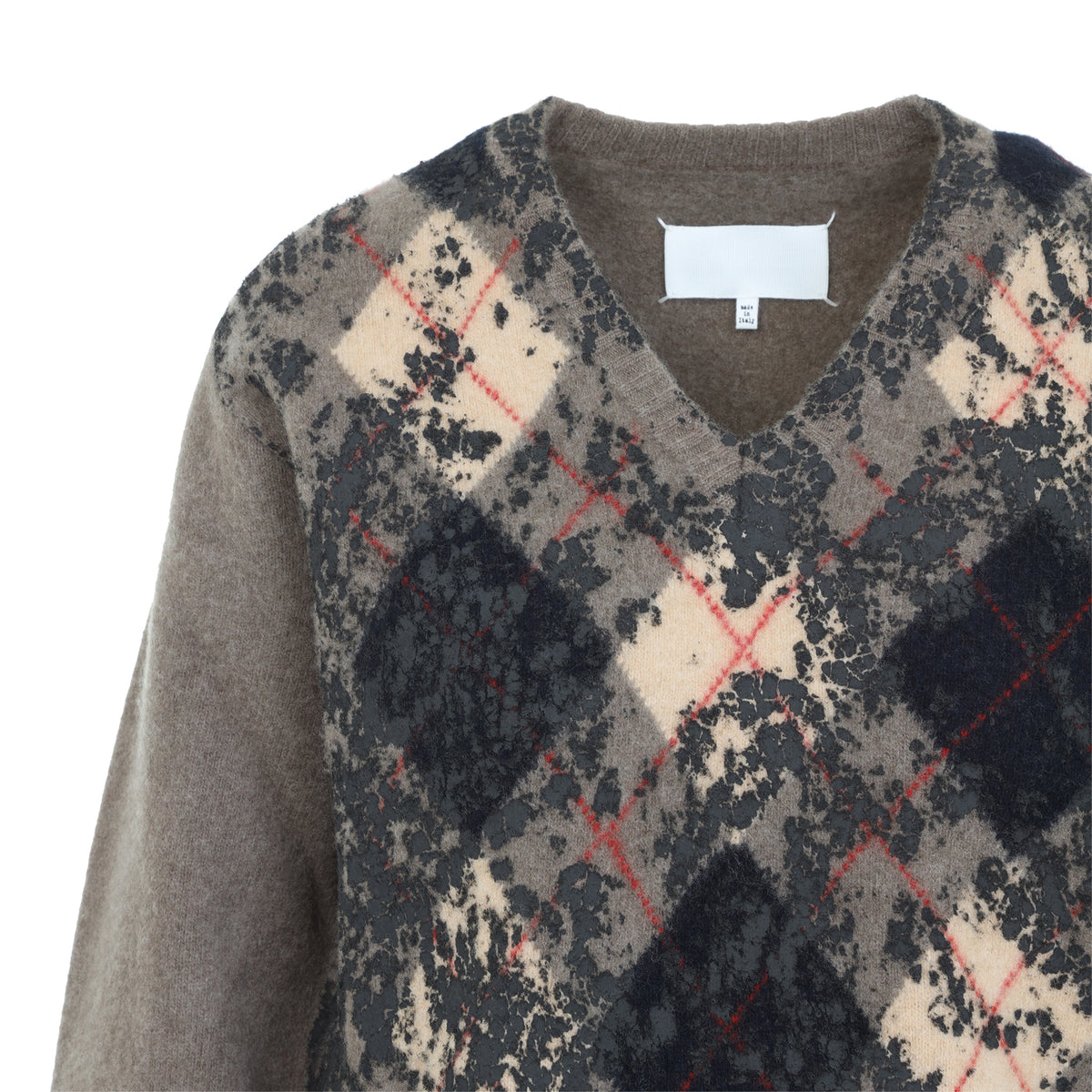 Maison Margiela Overpainted Argyle Sweater Unisex MAISON MARGIELA