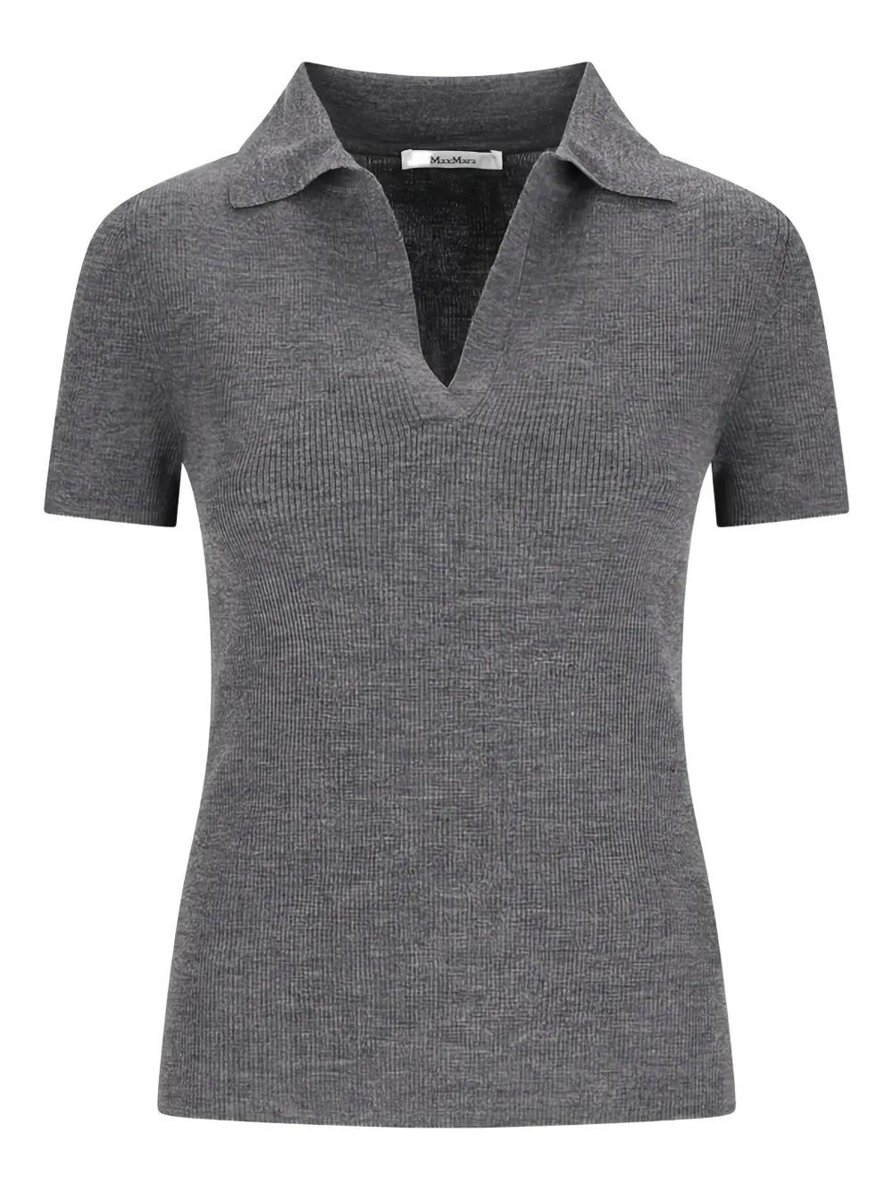 Max Mara Women Ribbed Wool Polo Shirt MAX MARA