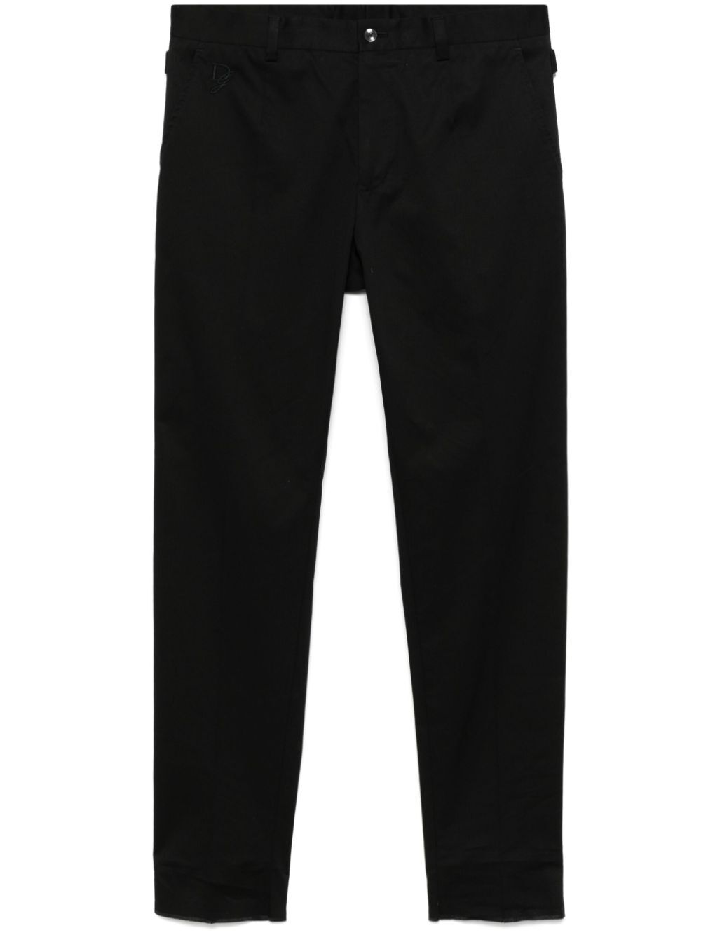 Dolce & Gabbana Men Logo-Embroidered Tapered Leg Cotton Trousers DOLCE & GABBANA