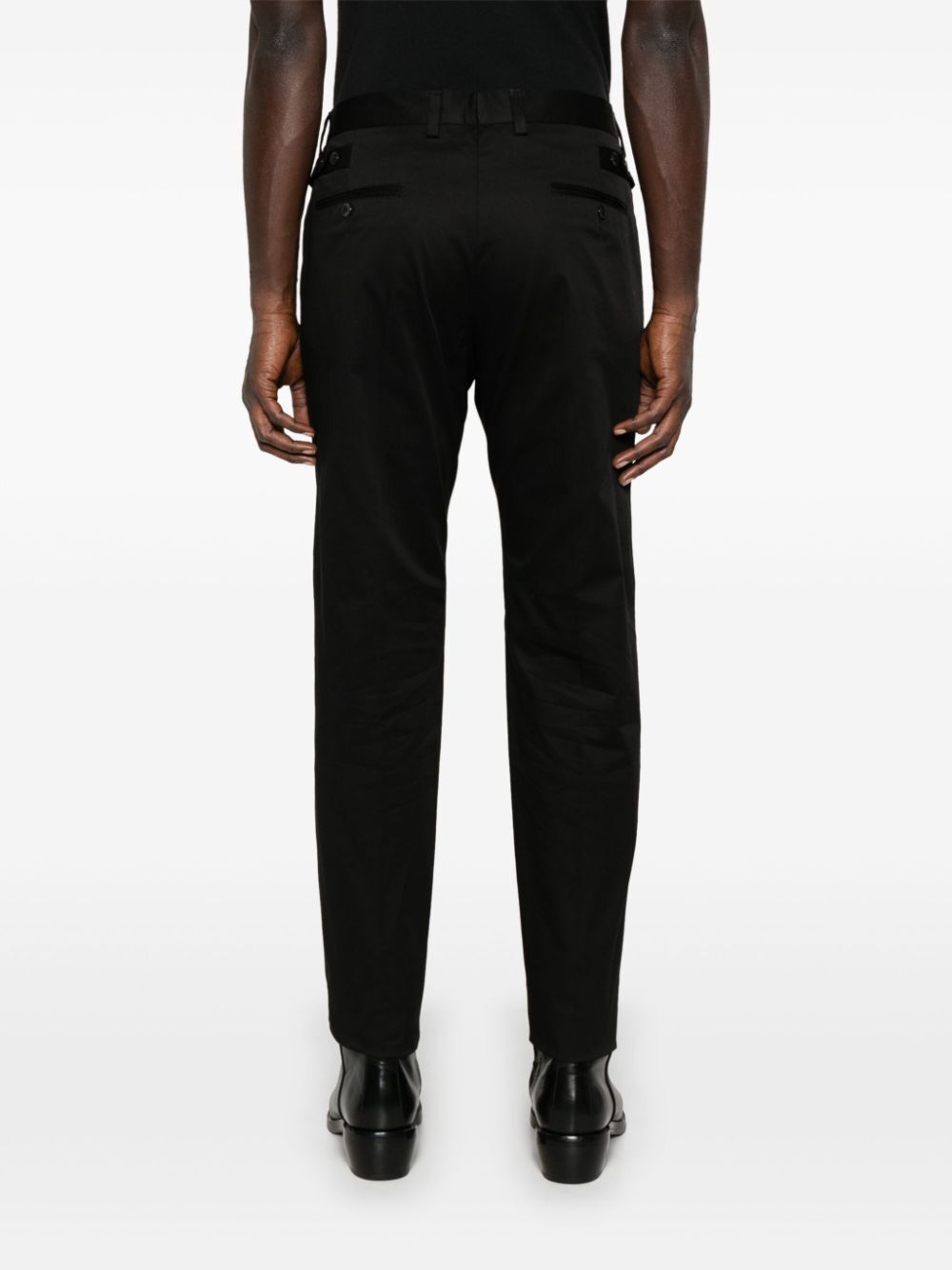 Dolce & Gabbana Men Logo-Embroidered Tapered Leg Cotton Trousers DOLCE & GABBANA