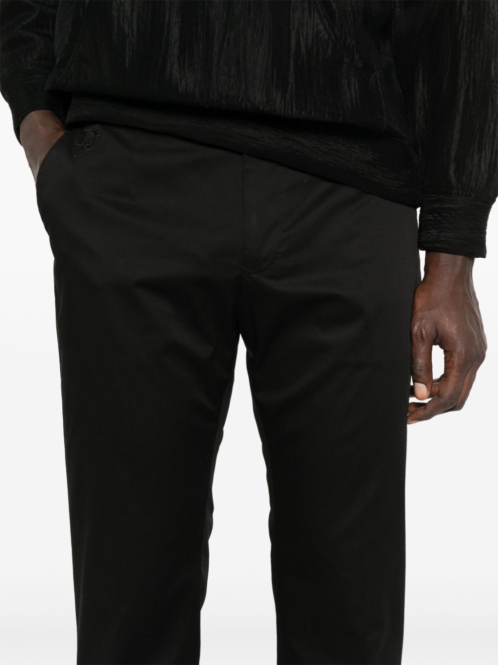 Dolce & Gabbana Men Logo-Embroidered Tapered Leg Cotton Trousers DOLCE & GABBANA