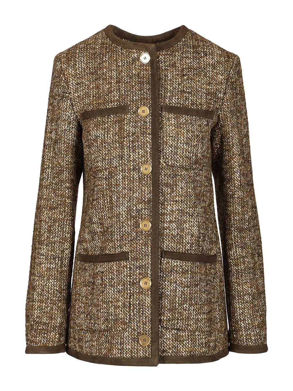 Golden Goose Women Long Boxy Tweed Blazer GOLDEN GOOSE